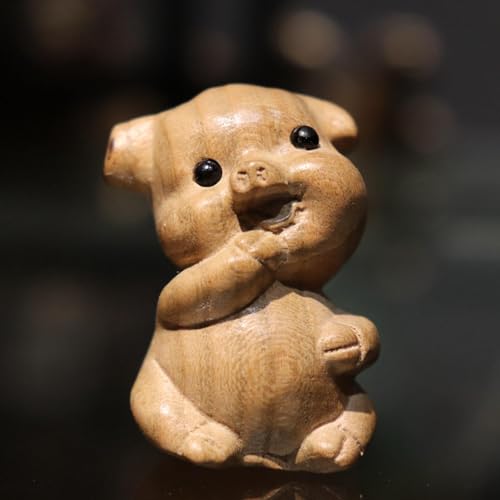 AXHNG Schlüsselanhänger Holzschnitzerei Dekoration Retro Dekorative Ornamente, Geeignet Für Wohnzimmer, Schlafzimmer, Büro, Zuhause Feng Shui(5cm, 12)