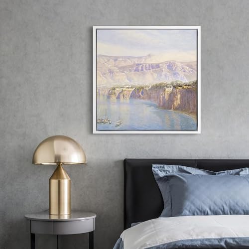 Image of Floater Frame for 6x6 Canvas Paintings with 0.6-0.9 inch Deep,White | Set of 2,Easy Framing,Floating Frames for Landscape Portrait Bedroom Hallway Entryway Decor,Horizontal or Vertical Display