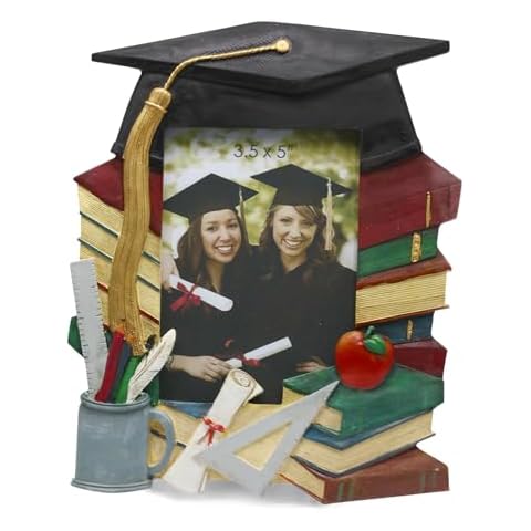 AUSTUFF 3.5x5'' Graduation Cap Picture Frame, Commemorative Graduation Picture Frame Tabletop Bracket Picture Frame College Style Picture Frame Cover