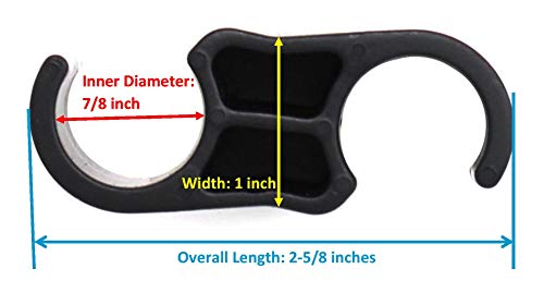 Bimini Top Boat Pole Clips 7/8 Inch Compatible With Four Winns Maxum Sea Ray Bayliner Mariah Regal (4) #TOP5