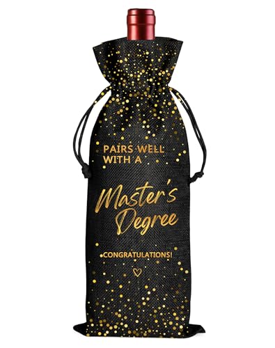 Bolsa de vinho de formatura Class of 2026, presentes de formatura para ela, presente de mestrado engraçado, presentes de formatura, sacola de vinho, suprimentos de festa, combina bem com um mestrado