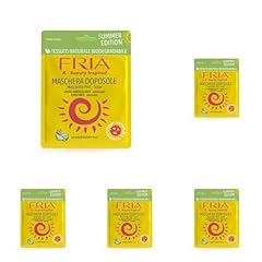 Fria K-Beauty Maschera Viso Doposole con Baobab e Cocco, Azione Idratante e Rinfrescante sulla Pelle, Dermatologicamente Testata, Confezione da 5 Maschera