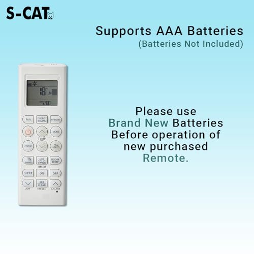 Image of S-CAT Compatible with LG AC Remote Control Model AKB73975614 AKB73975615 (No Backlight) Suitable for 1 1.5 2 Ton Split & Window AC [AC - 36I] (in case of Any Issues, Contact Customer Care)