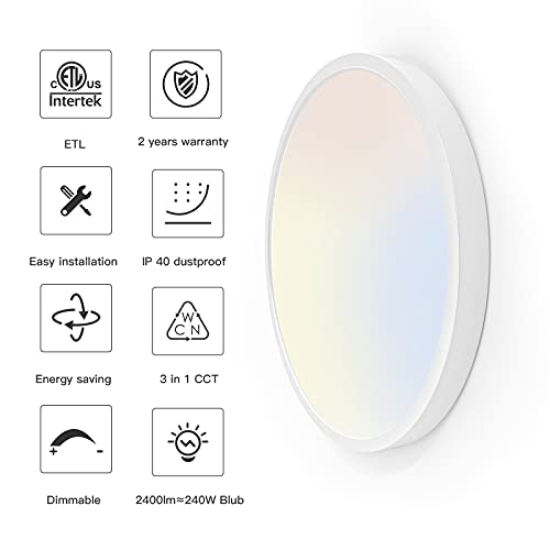Ocioc Led Flush Mount Ceiling Light White thumb #1