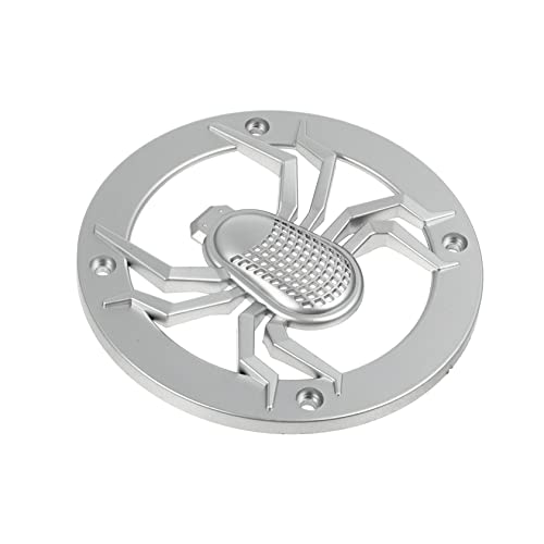 Happyyami Dust Cover Decorative Ring Audio Speaker Cover Trim Speaker Decorative Circle Protective Speaker Cover Heavy Duty Speaker Dust Cover Car Speaker Grill Cover Silver Abs