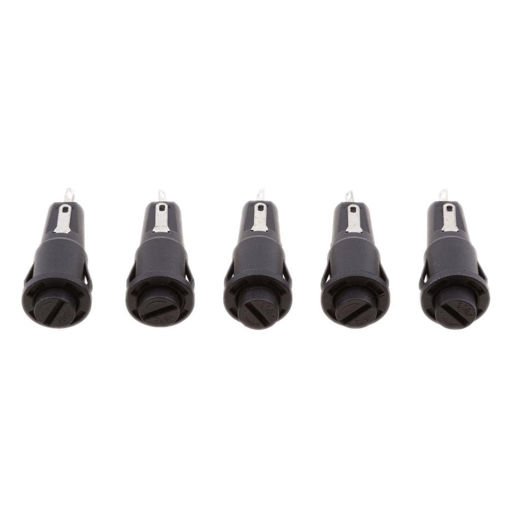 CALANDIS 5 Pieces Chassis Panel Mount Glass Tube Fuse Holder for 5X20Mm Fuse-image-35