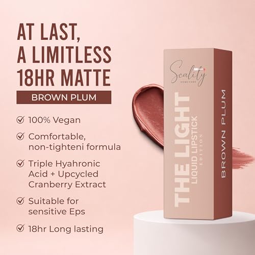 Image of Scality The Light Liquid Lipstick Set of 5 | Highly Pigmented Matte Lipstick | One Swipe Application | Long Lasting, Transferproof & Smudge Proof | Smooth Comfortable Wear | Perfect for Gifting & Special Occasions (25ml, 5 ml Each)