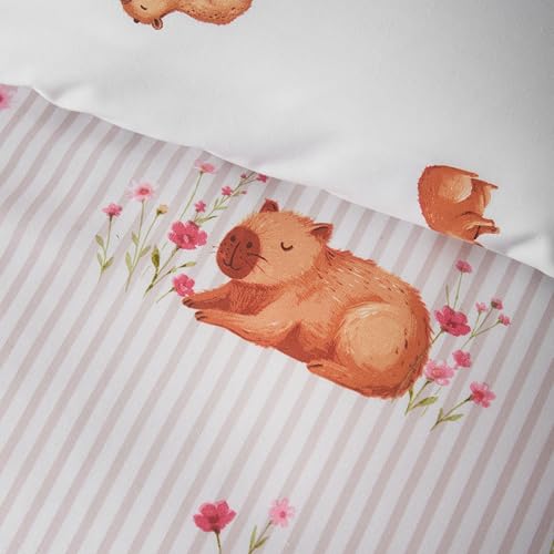 Parure de lit Capybara Catherine Lansfield simple réversible