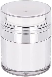 Airless Pump Jar,Refillable Airless Pump Tank, Portable Empty Bottle Lotion Pump Container, Cosmetic Lotion Face Cream Travel Container Downforce Pump Distributor (30ml)