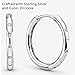 Pandora Jewelry Simple Sparkling Hoop Cubic Zirconia Earrings in Sterling Silver