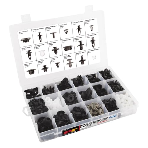 Performance Tool W5258 408pc Nissan Trim Clip Assortment Kit for Easy Automotive Repairs and Replacements