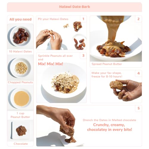 Image of Flyberry Gourmet Halawi Dates (Khajoor /Khajur) 200g | 100% Natural | Rich in Calcium, Iron and Potassium | Instant Energy