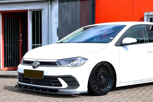 Aileron de pare-chocs avant VW Polo 6 2G Facelift 2021+ lame de spoiler et rajout de bouclier