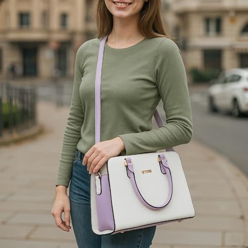 Image of Qiyuer Satchel Purses For Women Handbag And Wallet Set Tote Bag | Premium Vegan Leather,Matching Wallet,RFID Blocking,Work,Casual