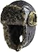 KBW-607 BLK PU Faux Leather Aviator Trooper Trapper Hat Winter Cap