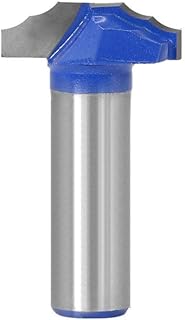 Fresa, broca enrutadora de ranura Ogee de panel sintético azul, fresa for ranura de puerta con plantilla de estilo y riel de puerta de vástago de 1/2 pulgada, forma de T de carburo de tungsteno(NO:5)