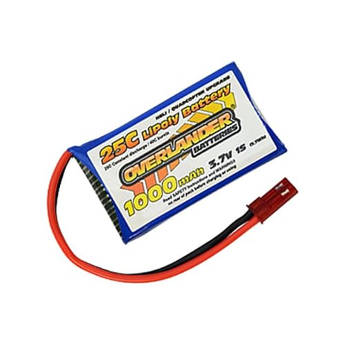 Image of Overlander 1000mAh 3.7v 1S 25C LiPo Battery with JST Connector - OL-2809