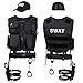 Black Snake® Costume Police, Security, SWAT, FBI pour Femmes et Hommes | Déguisement Halloween ou Carnaval avec Gilet, étui de Jambe, Menottes et Plus - XL/XXL - SWAT