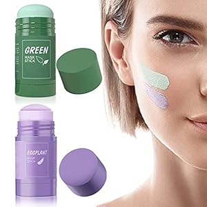 2pcs Mascarilla de Limpieza Profunda,Deep Cleansing Mask,Green tea Mask Stick ajuste del equilibrio de grasa,Hidratar…