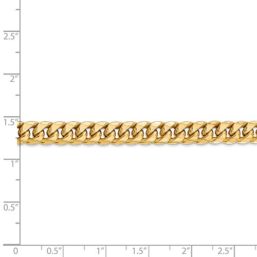 14k Yellow Gold 6.75mm Miami Cuban Chain Necklace 20 Inch Pendant Charm Curb Fine Jewelry For Women Gifts For Her 14k Yellow Gold 6.75mm Miami Cuban Chain Necklace 20 Inch Pendant Charm Curb Fine Jewelry For Women Gifts For Her - Image 8