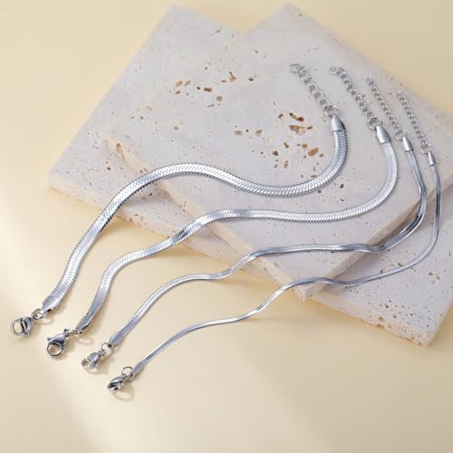 Pulsera Vintage Dreamtimes Herringbone Plata 3MM miniatura 4