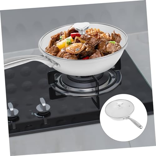 Wok pequeño de cerámica antiadherente Ciieeo con tapa miniatura 6