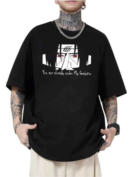 Image of Oversized Anime Graphic T-Shirt for Men