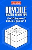  Krychle Diagonal Sudoku 4x4: 120 3D Sudoku X Cubes, 3 grids in 1