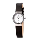 skagen slimline damenuhr 22mmGehäuse, 12mmBandbreite, Mineralkristall, Quarzbewegung mit zweihandanalogem Display, importiert