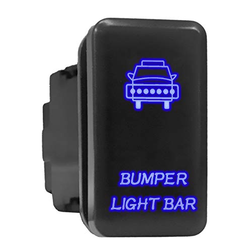 Bouton poussoir Toyota bleu pour barre lumineuse 3,9x2,1 cm