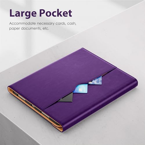 Image of DTTO Keyboard Case for iPad Air 11 Inch M4 /M3 /M2 2026 /2025 /2024, iPad Air 5th /4th Gen 10.9-Inch, 7 Colors Backlit Wireless Detachable Folio Keyboard Cover with Pencil Holder & Pocket, Dark Purple