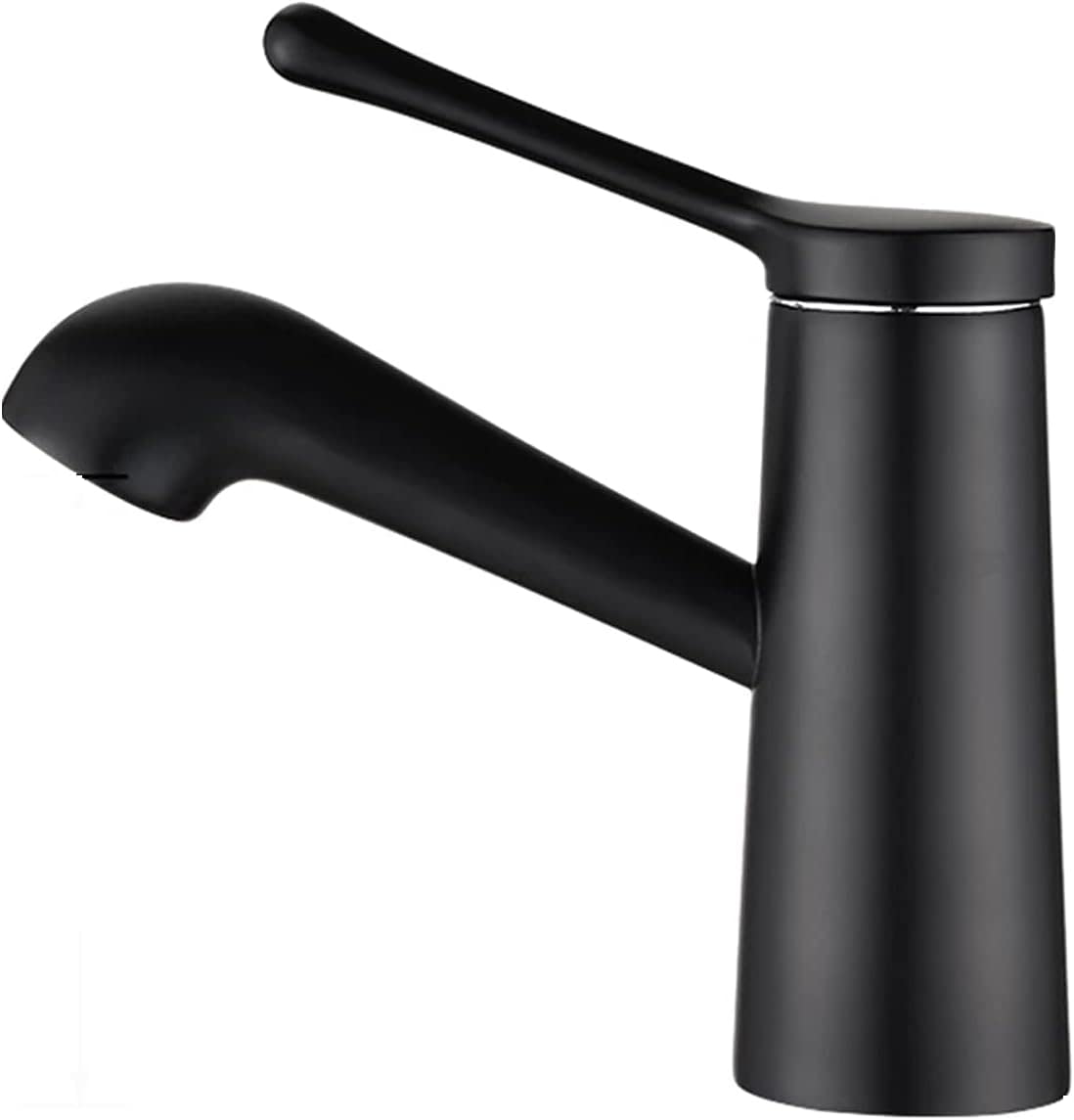 Robinet de lavabo noir mat eau chaude froide pour moderniser vos toilettes et salle de bain