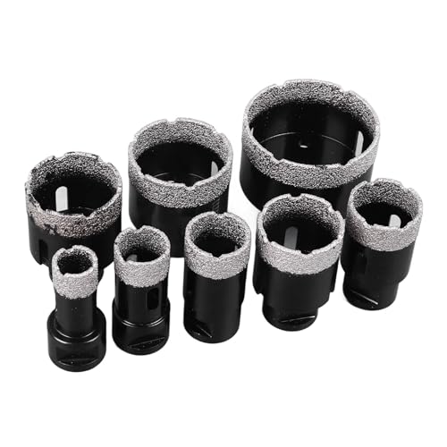 Kit de 8 brocas diamantadas M14 para perforar mármol, vidrio, ladrillo, piedra y cerámica, con caja de almacenamiento, brocas avellanadoras con punta de diamante miniatura 5