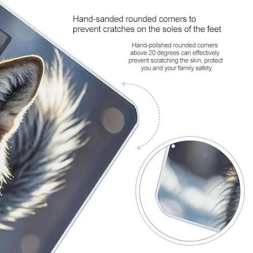 Báscula digital inteligente para peso corporal Cute Wolf miniatura 4