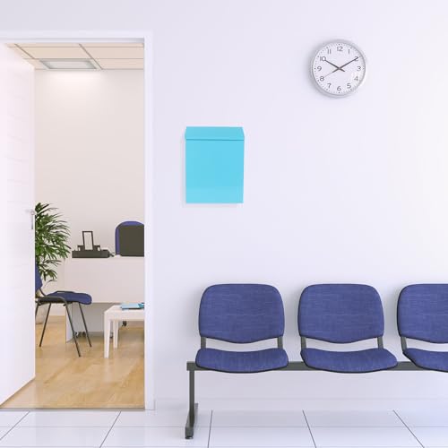 Boîte à suggestions en fer bleu style européen pour décoration