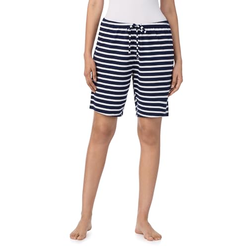 Image of Nautica Womens Sleep Bermuda Shorts - Lightweight, Breathable Pajama Bottoms - Cotton Knit Jersey Sleepwear and Loungewear