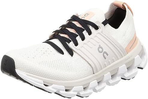 On Women's Cloudswift 3 Sneakers, Ivory | Rose, White, Pink, 7 Medium US