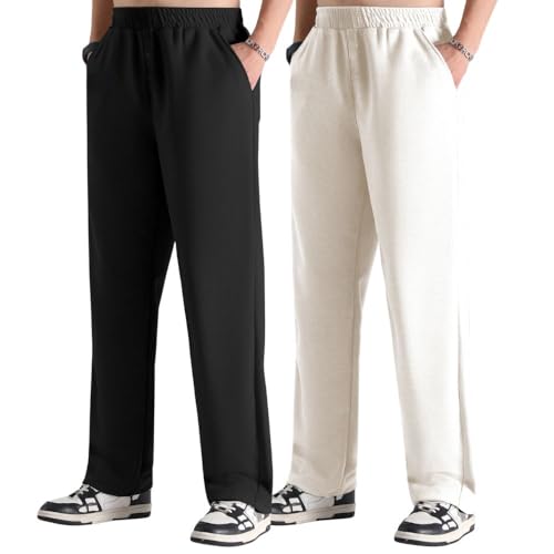 GRECIILOOKS Pantaloni larghi da uomo a vita media regolare |