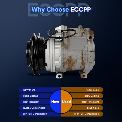 Image of ECCPP AC Compressor for Toyota 4Runner L4 2.4L 1991-1995 | Fit for Kia Sportage 2.0L 1996-2001 Fast Cooling AC Compressor with Clutch