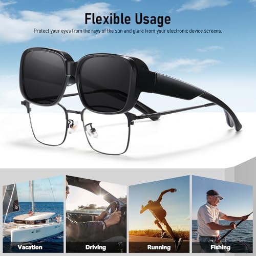 Image of HAOLOTA Polarized Sunglasses Men Women Designer Driving glasses Lightweight UV400 Protection