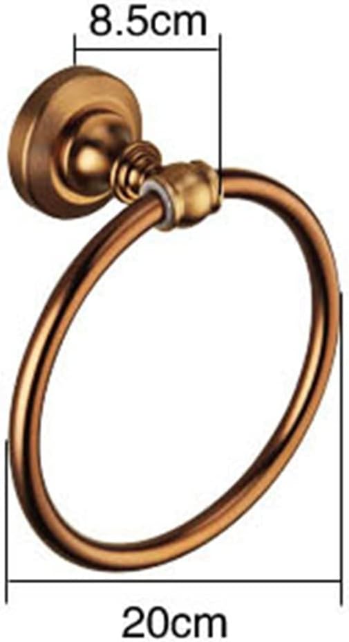 LSLYTQ Bathroom Towel Ring, European Style Antique Hand Towel Holder, Wall Mount Bathroom Hardware