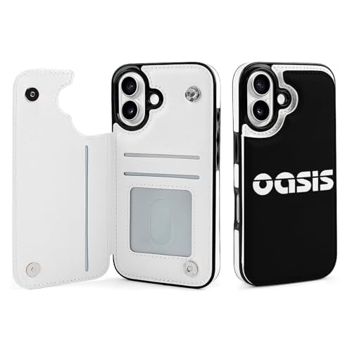 iPhone16用ケース 手帳型 オアシス OASIS バンド スマホケース 財布型 アイフォン16用ケース おしゃれ 軽量 背面 携帯カバー カード収納 スタンド機能 PUレザー 耐衝撃