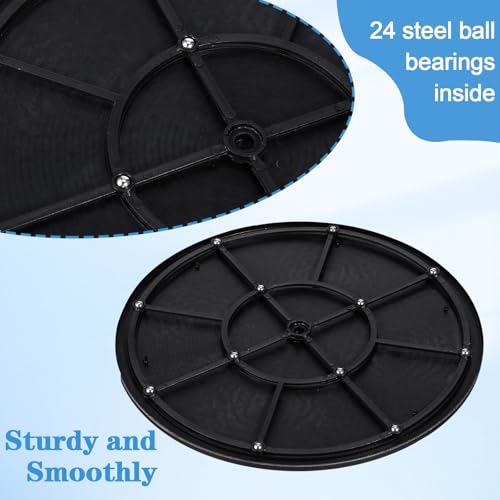 Image of 2 Pack Turntable Heavy Duty Rotating Swivel Stand with Steel Ball Bearings for Flat Panel Monitors, Computer, TV, Speakers, Bonsai, Statue, Cabinet Organizer(12 Inch)