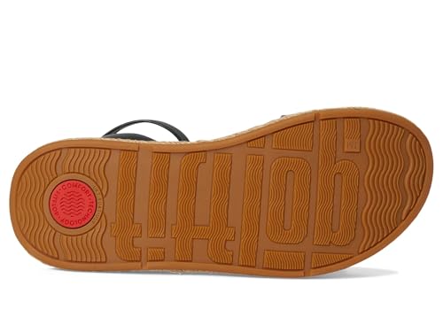 Image of FitFlop Women's, F-MODE Espadrille Leather Flatform Ankle-Strap Sandal
