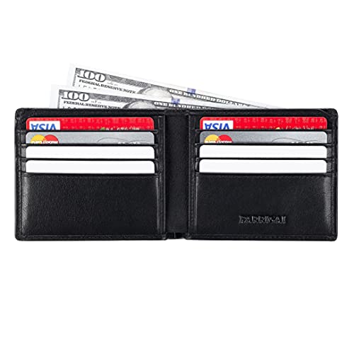 PARRIGAI Classic Men's Bifold Wallet with Luxury Gift Box RFID Blocking Calfskin Leather Wallet for Men - Image 4