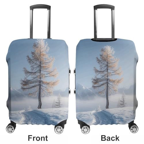 Anti-Scratch Luggage Cover Tall Larch Tree Printed Luggage Case Protector Washable Suitcase Covers Elastic Suitcase Protector for Size XL (30-32 inch) Luggage3
