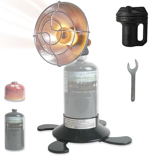 INTCOLL Portable 1 lb Propane & Iso-Butane Heater, Dual Fuel...