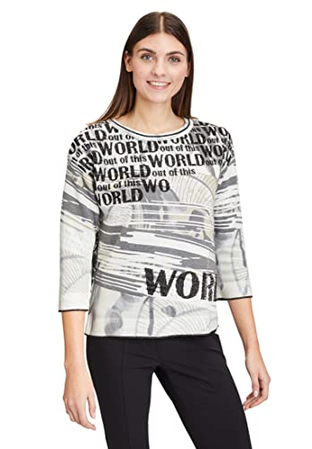 Betty Barclay Damen 5903/1817 Strickpullover mit 3/4 Ärmeln, Beige/Schwarz, 40