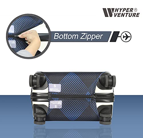 HYPER VENTURE Gepäckabdeckung Koffer Protetor, Blauer Würfel, S (18-22 inch luggage)
