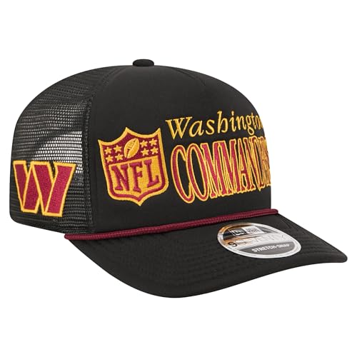 New Era Mens Black Washington Commanders Throwback Foam 19TWENTY Adjustable Hat